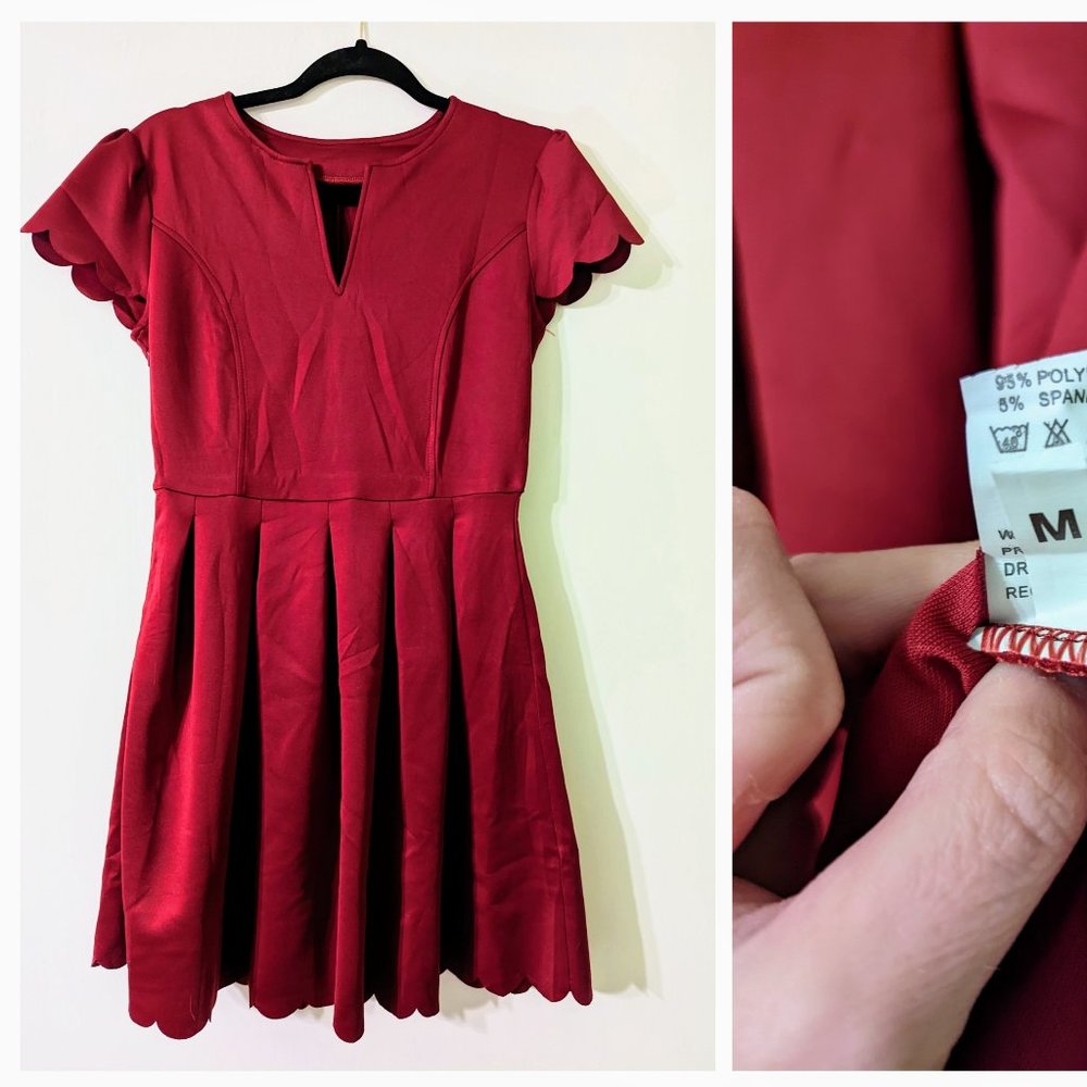 Scalloped Hem Cocktail Dress